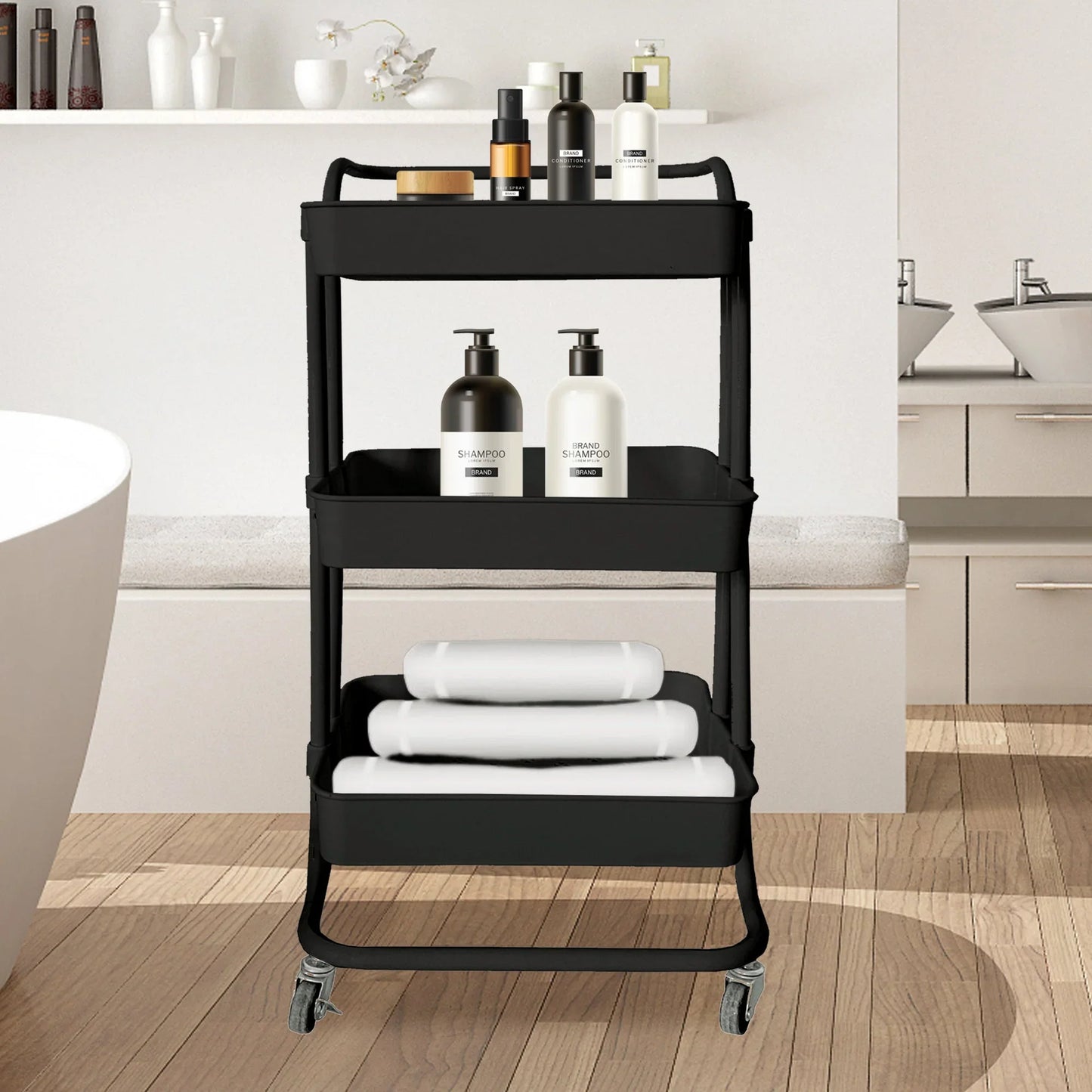 Carrito Organizador de 3 Niveles con Ruedas