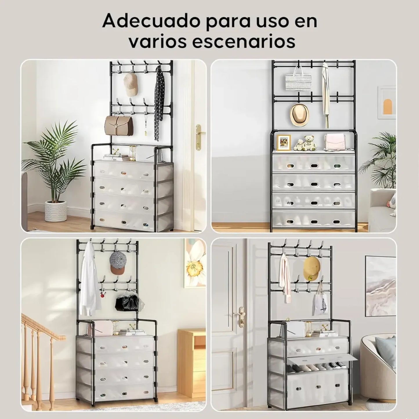 🏡 Zapatera + Perchero 2 en 1: Orden y Estilo en tu Hogar