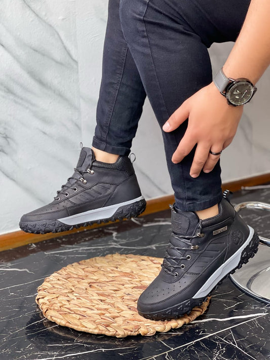 BOTIN TIMBER- NEGRO Cuero Premium