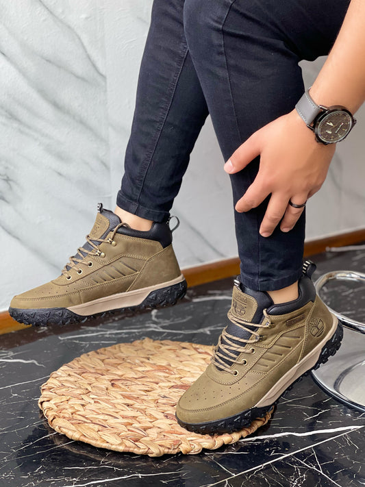 BOTIN TIMBER- VERDE OL Cuero Premium