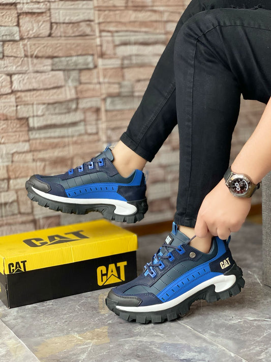 BOTIN INTRUDER - NEGRO AZUL Cuero Premium