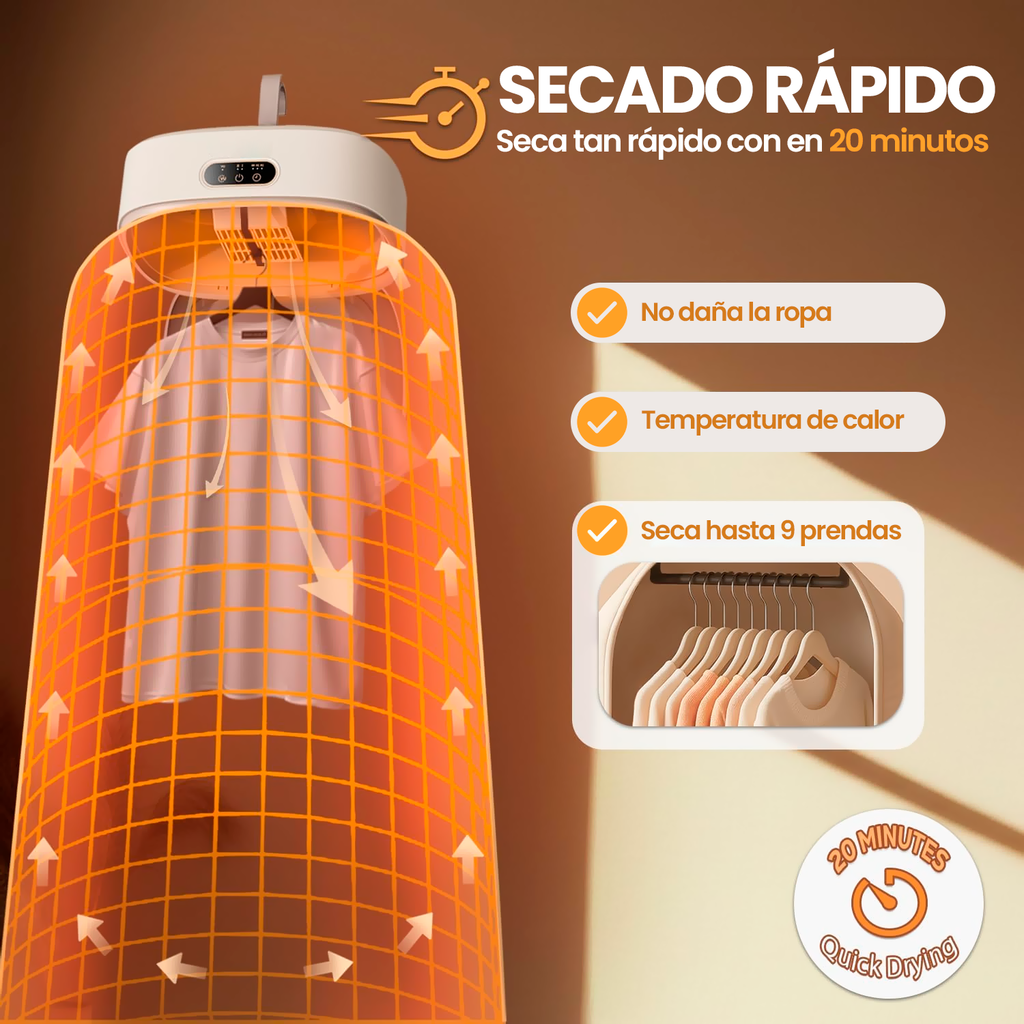 SECADOR DE ROPA - Tecnología que seca rápido