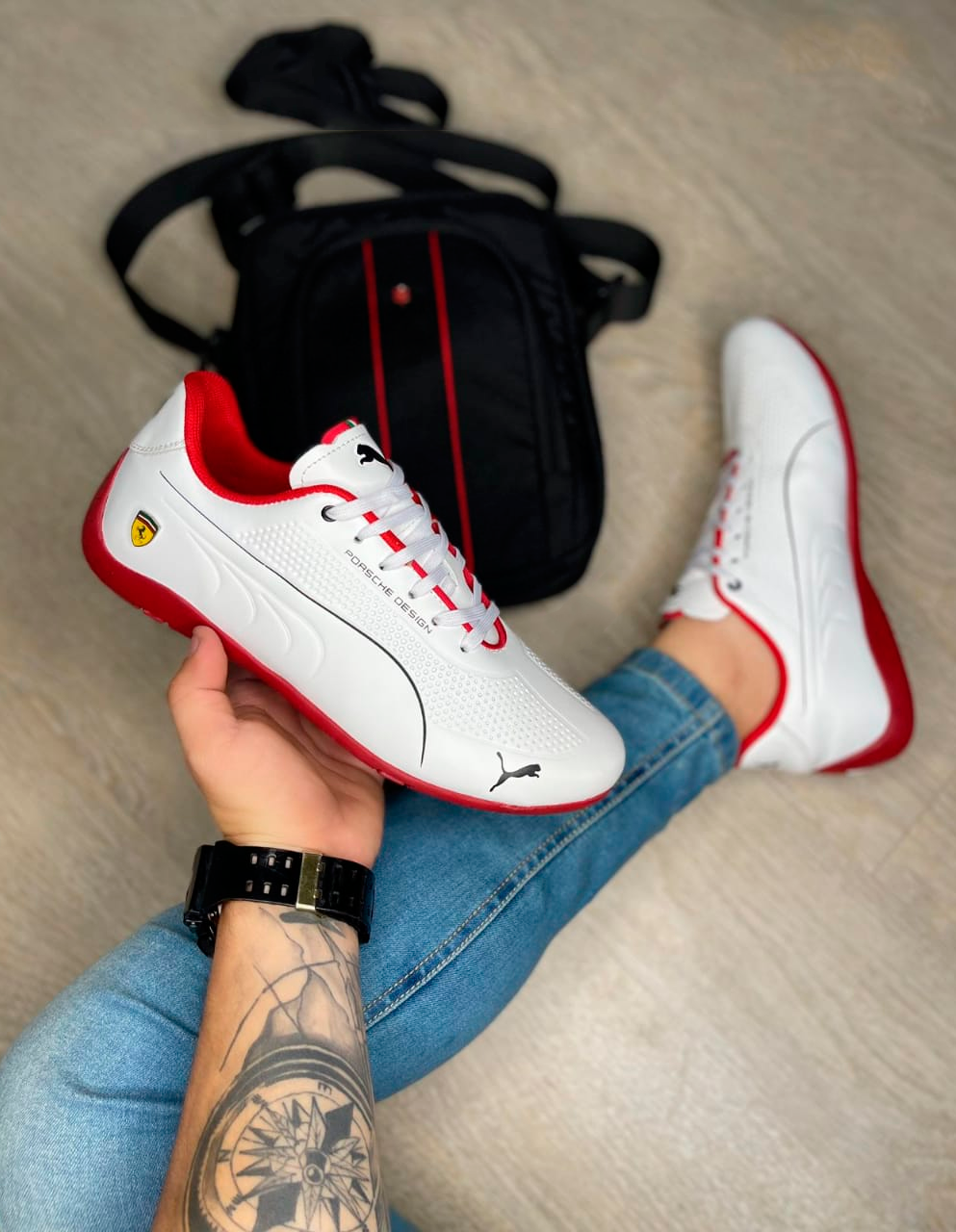 PORSCH | Blanco Rojo