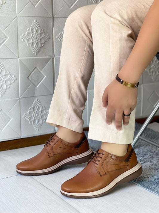 ZAPATO ELEGANT - CASTAÑO Cuero Premium