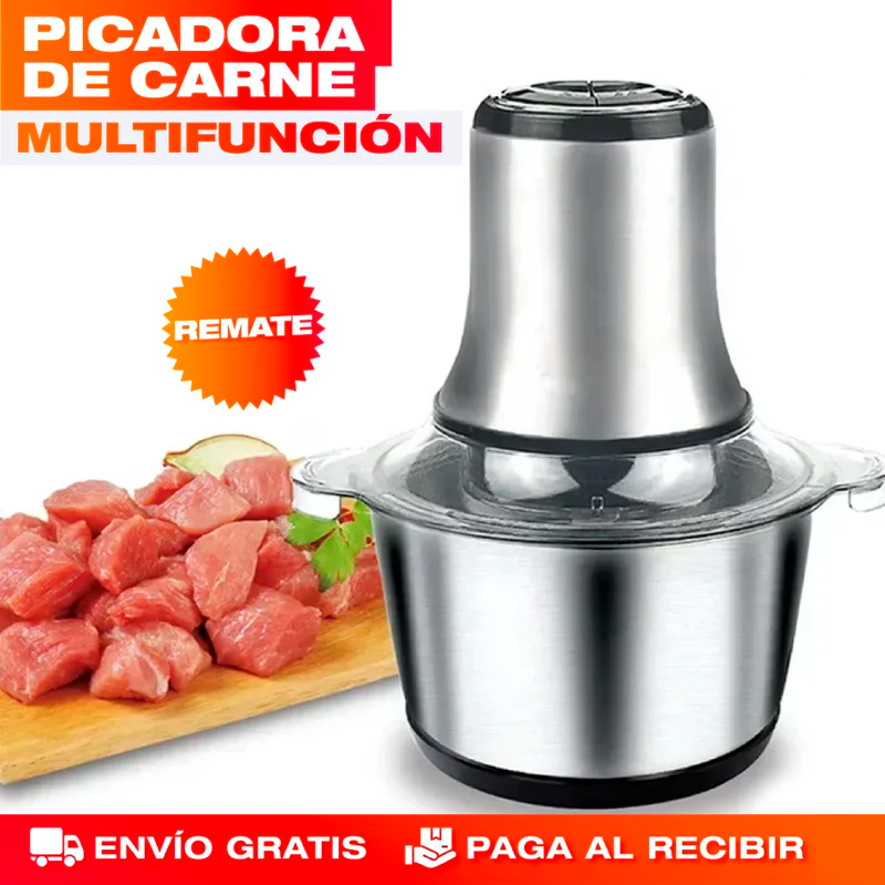 🥩 Molino Eléctrico de Alimentos de Alta Potencia – 3L | 1200W | Acero Inoxidable