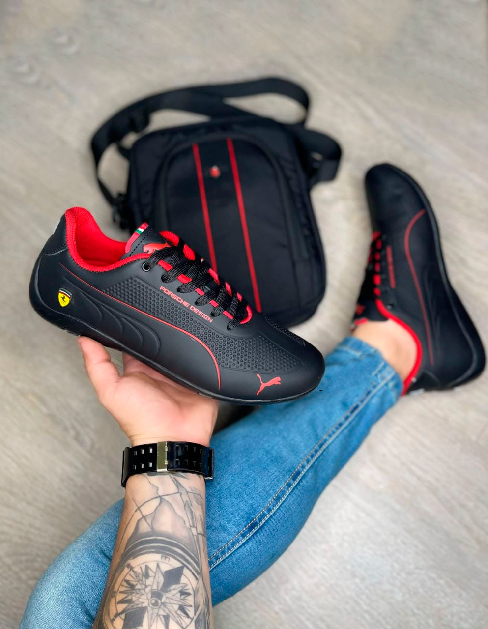 PORSCHE | Negro Rojo