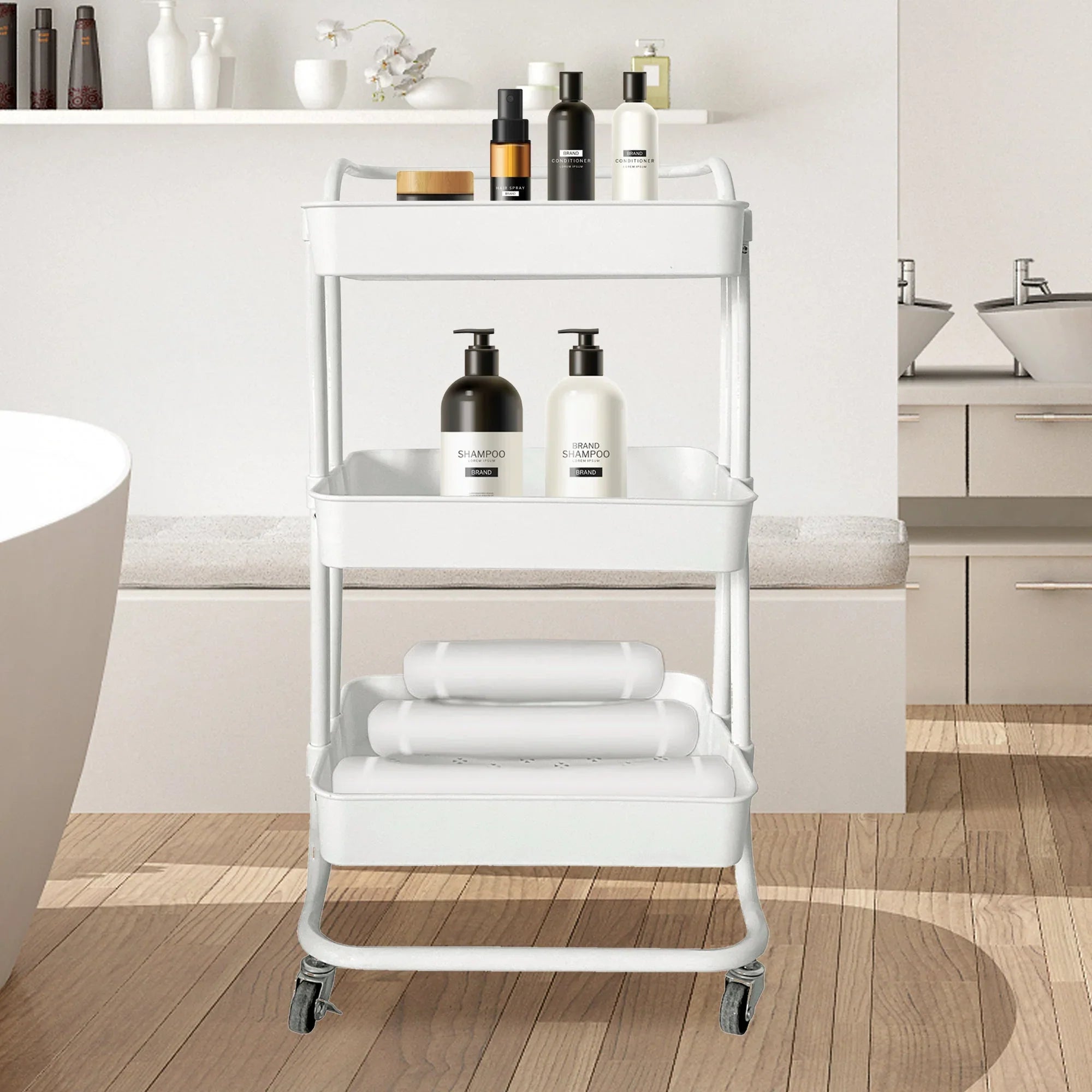 Carrito Organizador de 3 Niveles con Ruedas