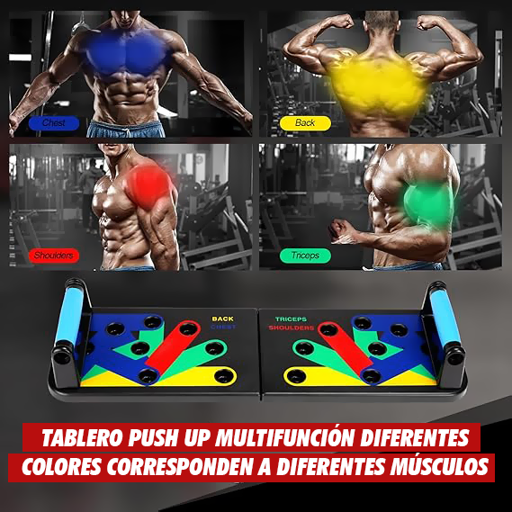 Tablero PUSH UP Multifunción - Pecho Hombro Brazos Espalda