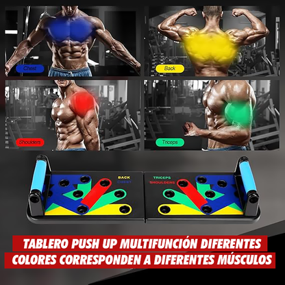 Tablero PUSH UP Multifunción - Pecho Hombro Brazos Espalda