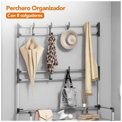 🏡 Zapatera Perchero 4 Niveles: Orden y Estilo en tu Hogar