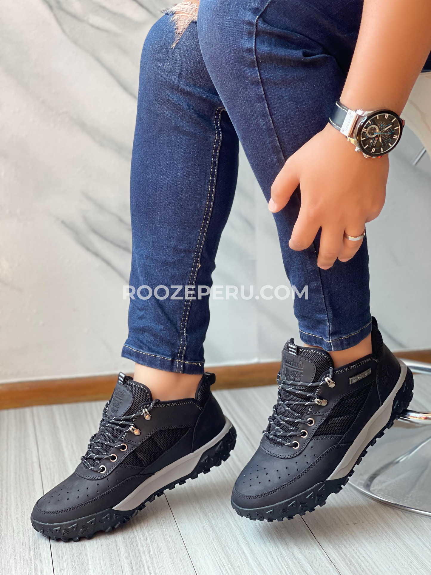 ZAPATO TIMBER - NEGRO Cuero Premium