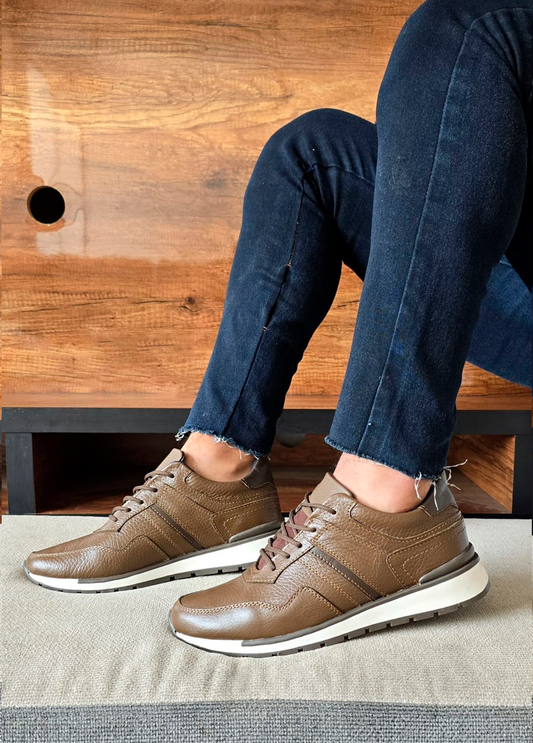 ZAPATOS URB - OLIVO Cuero Premium