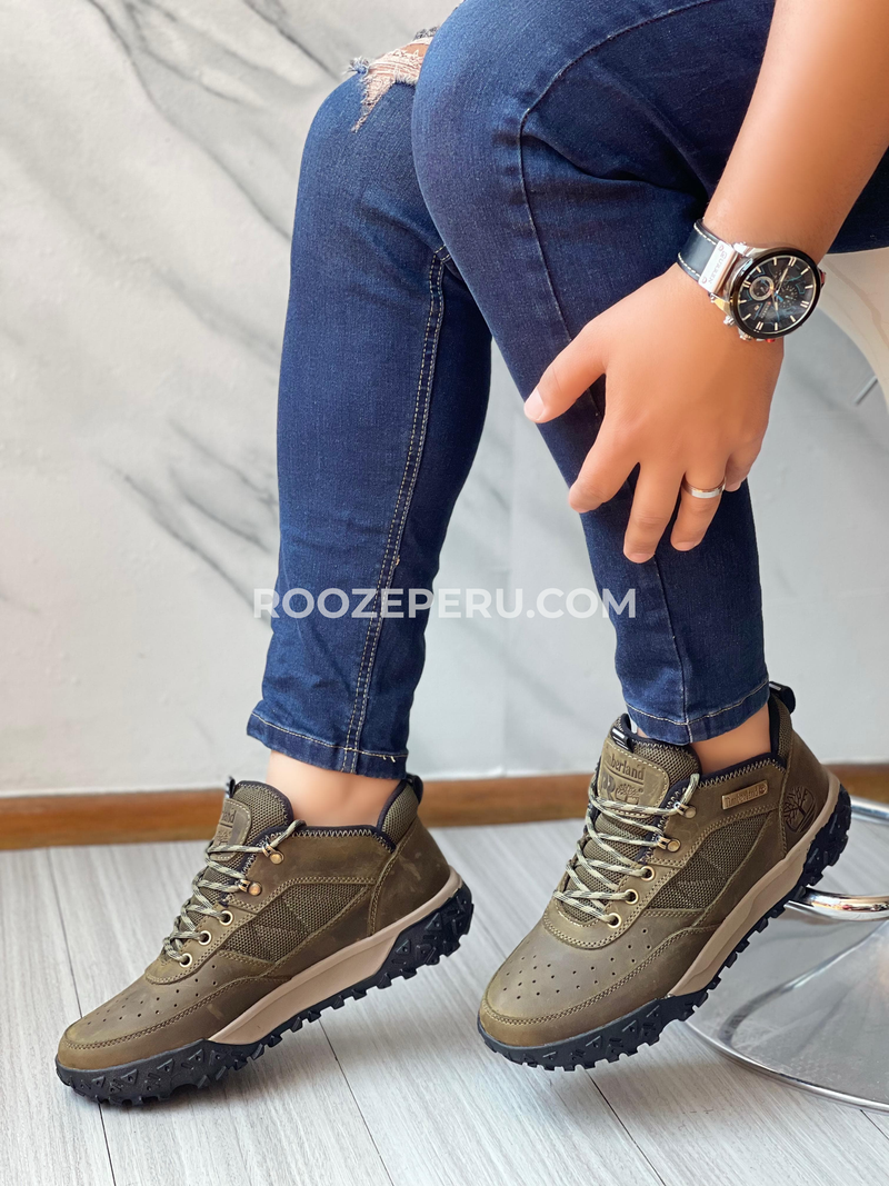 ZAPATO TIMBER - VERDE OLIVO Cuero Premium