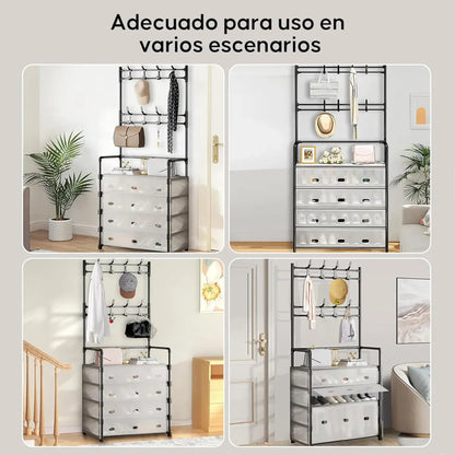 🏡 Zapatera + Perchero 2 en 1: Orden y Estilo en tu Hogar
