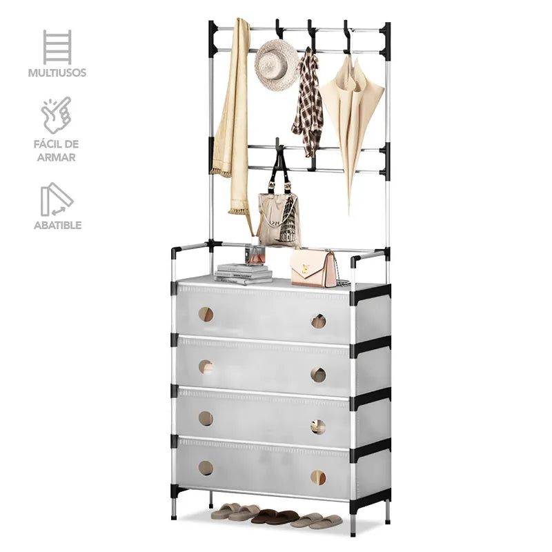 🏡 Zapatera Perchero 4 Niveles: Orden y Estilo en tu Hogar